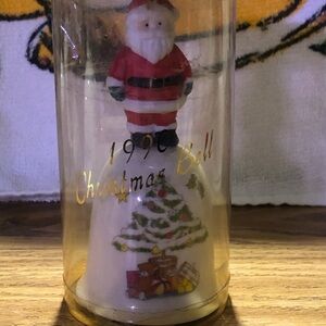 Christmas Bell with Santa and Tree Design 1990